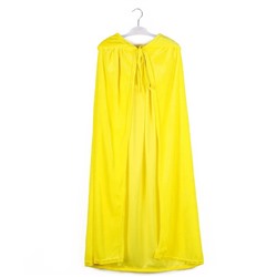 Карнавальный плащ детский, плюш, длина 95 см, желтый