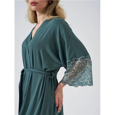Женский  халат Флирт (кружево) 2451-Ви / Зеленый