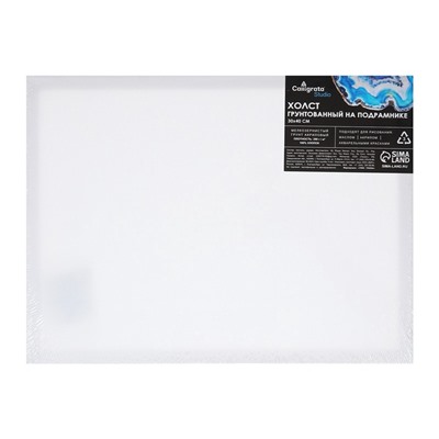 Холст на подрамнике Calligrata, хлопок 100%, 1.6×30×40 см, м/з 280 г/м², грунтованный, акриловый, мелкозернистый