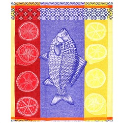 Полотенце кухонное рогожка 48х62см "Фестиваль вкусов-2", 171г/м2, хлопок 100%, "Домашняя мода" (Россия)