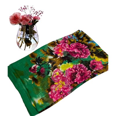 Шарф шифоновый с цветочным принтом Арт 0981/7