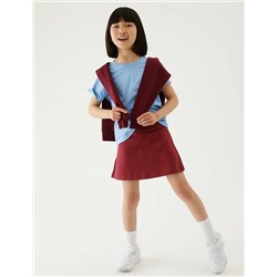 Girls' Cotton with Stretch Sports Skorts (2-16 Yrs)