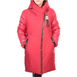ZW-2128-C RED Пальто зимнее женское (холлофайбер) BLACK LEOPARD