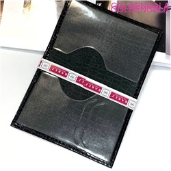 Обложка для паспорта из кожи черная