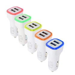 Автомобильный USB-адаптер с двумя выходами и подсветкой