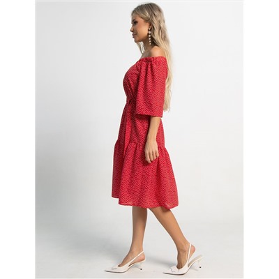 Платье с поясом Дафна (красное) П15524-8М