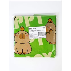 Воздушные шары фольгированные 18" «Капибары, Happy Birthday», 5 шт.