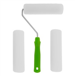 Валик "Поролон" с ручкой и 2 шубки 180 мм, D 42 мм D ручки 6 мм Сибртех