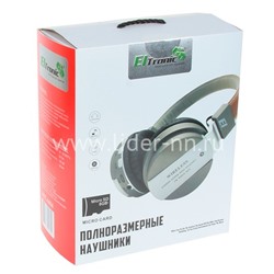 Наушники полноразмерные ELTRONIC (4464) bluetooth/fm/micro SD/AUX графит (в коробке)