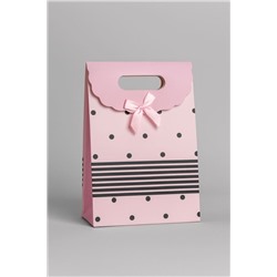 Пакет подарочный (XS) "Many dots", pink (12x6x16)