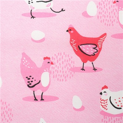 Полотенце кухонное Доляна Chicken 28×46 см, рогожка, 100% хлопок, 160 г/м²