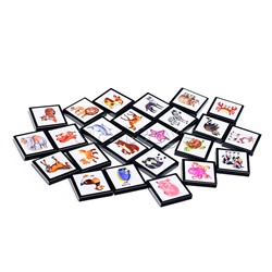 Лото пластиковое 24 фишки. Животный мир