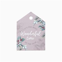 Набор новогодний подарочный "Этель" "Wonderful time": полотенце 40х70 см., ложка кухонная, доска кухонная