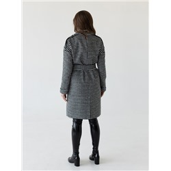 Пальто женское демисезонное 23540 (черно-белый)
