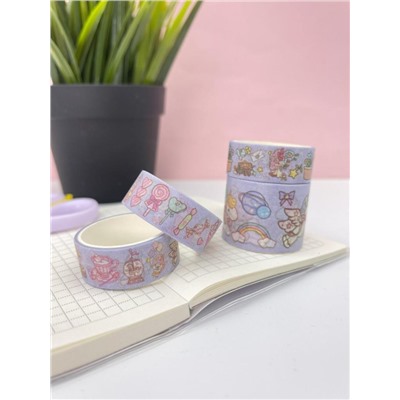 Набор декоративного скотча 4 шт. "Cute ballon" purple, шоу-бокс 12 шт.