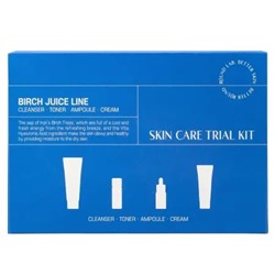 ROUND LAB Набор средств для лица с берёзовым соком: гель, тонер, сыворотка, крем / Birch Juice Trial Kit, 30 мл, 20 мл x 2, 10 мл
