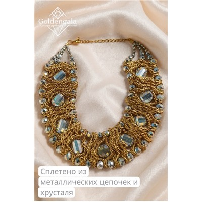 Колье-воротник с хрусталем и кристаллами П6/02