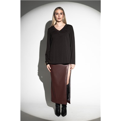 Лонгслив с V- образным вырезом