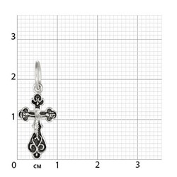 Крест из серебра литье частичное чернение