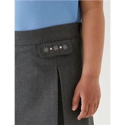 Girls' Embroided School Skirt (2-18 Yrs)