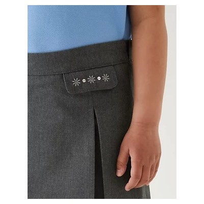 Girls' Embroided School Skirt (2-18 Yrs)
