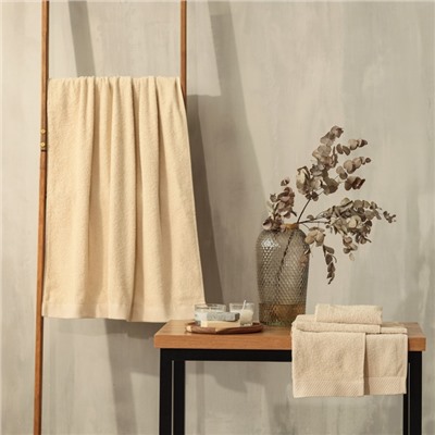 Набор махровых полотенец LoveLife "Natural beige" 3 шт: 70х130,50х80,30х50см хл100%