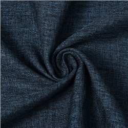 Штора портьерная Этель Natural 130*300 см, цв.синий, рогожка/блэкаут, пл. 275 г/м2