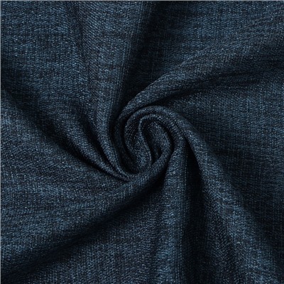 Штора портьерная Этель Natural 130*300 см, цв.синий, рогожка/блэкаут, пл. 275 г/м2