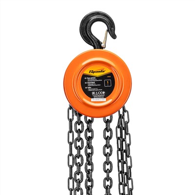 Таль цепная, 1 т, H подъема 2.5 м, расстояние между крюками 300 мм Sparta
