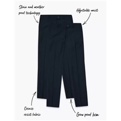 Girls' Skinny Leg School Trousers (2-18 Yrs)
