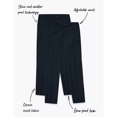 Girls' Skinny Leg School Trousers (2-18 Yrs)