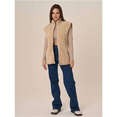 Жилет Альпика меховой из верблюжьей шерсти на молнии тонкий