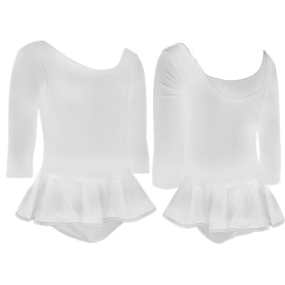 Х.Купальник гимнастический с юб. Размер М. Цвет бел. #08008