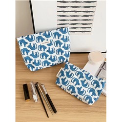 Fresh capacious cosmetic bag, handheld organizer bag, small clutch bag, travel bag, card holder