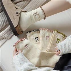 Tide, knee socks with bow, Japanese school skirt, with embroidery, mid-length