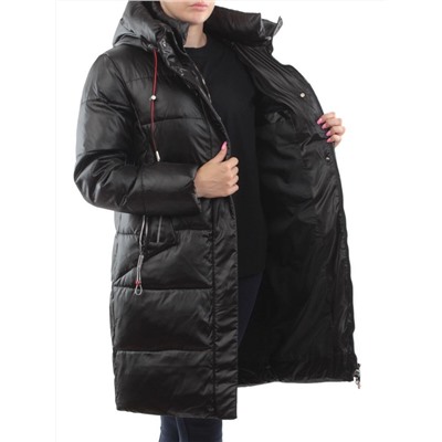 YR-956 BLACK Пальто зимнее женское АЛИСА (200 гр. холлофайбера)