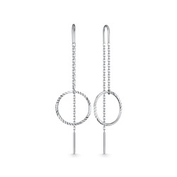 Серьги родированные серебро 925*