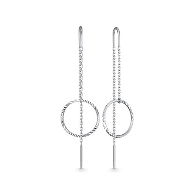 Серьги родированные серебро 925*