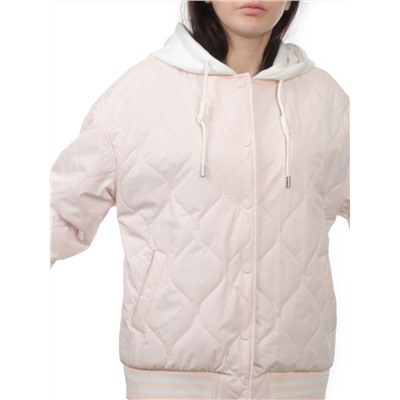 H24-90 PINK Куртка бомбер демисезонная женская (100 гр. синтепон)