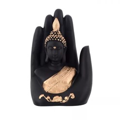 Статуэтка Будды, Golden Handcrafted Palm Buddha Idol for Home, произв. CraftVatika