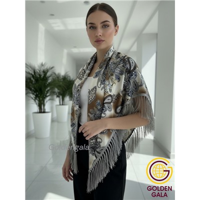 Косынка теплая на флисовой подкладке с бахромой Арт 2347/14