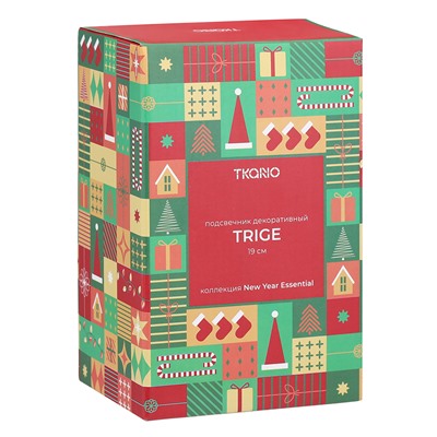 Подсвечник декоративный Trige из коллекции New Year Essential, 19 см