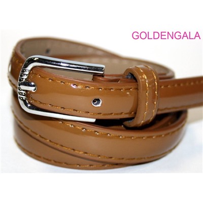 Ремень женский лаковый Длина 105см 1,5см Р7