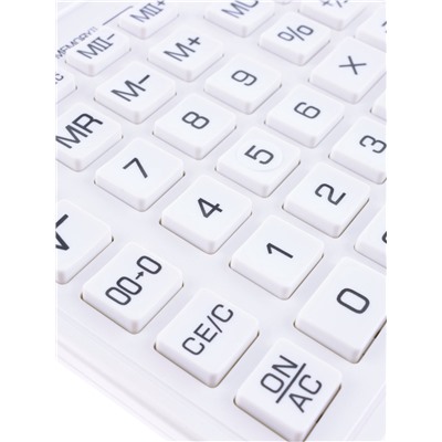 Калькулятор настольный Eleven SDC-444X-WH, 12 разрядов, двойное питание, 155×204×33 мм, белый