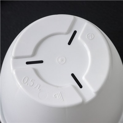 Горшок для цветов с поддоном Альтернатива «Афина», 500 мл, пластиковый, белый