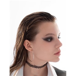 Серьги кольца QF «Классика», d=5 см, цвет серебро