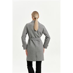 Пальто женское демисезонное 22970 (серый/ёлочка)