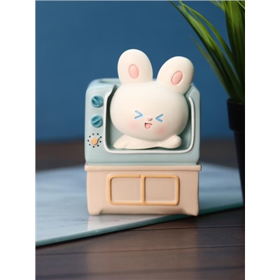 Подставка для канцелярских принадлежностей "TV bunny", blue, 11 см