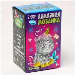 Алмазная мозаика на фигурке для детей «Волшебный единорог», полное заполнение