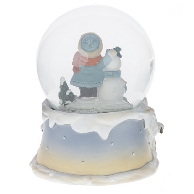 GAEM Фигурка декоративная "Снеговик" в стекл шаре (муз, вьюга, АААх3, н/п), L11 W11 H14 см